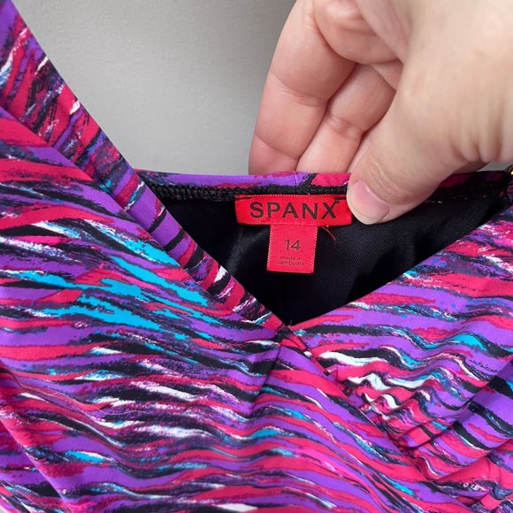 SPANX Swim Spanx Wrap Style Swimsuit Swim Bathing Suit One Piece 4